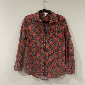 Sundance Floral Button Front Shirt – Artisan Boho Blouse – Made in India Size M